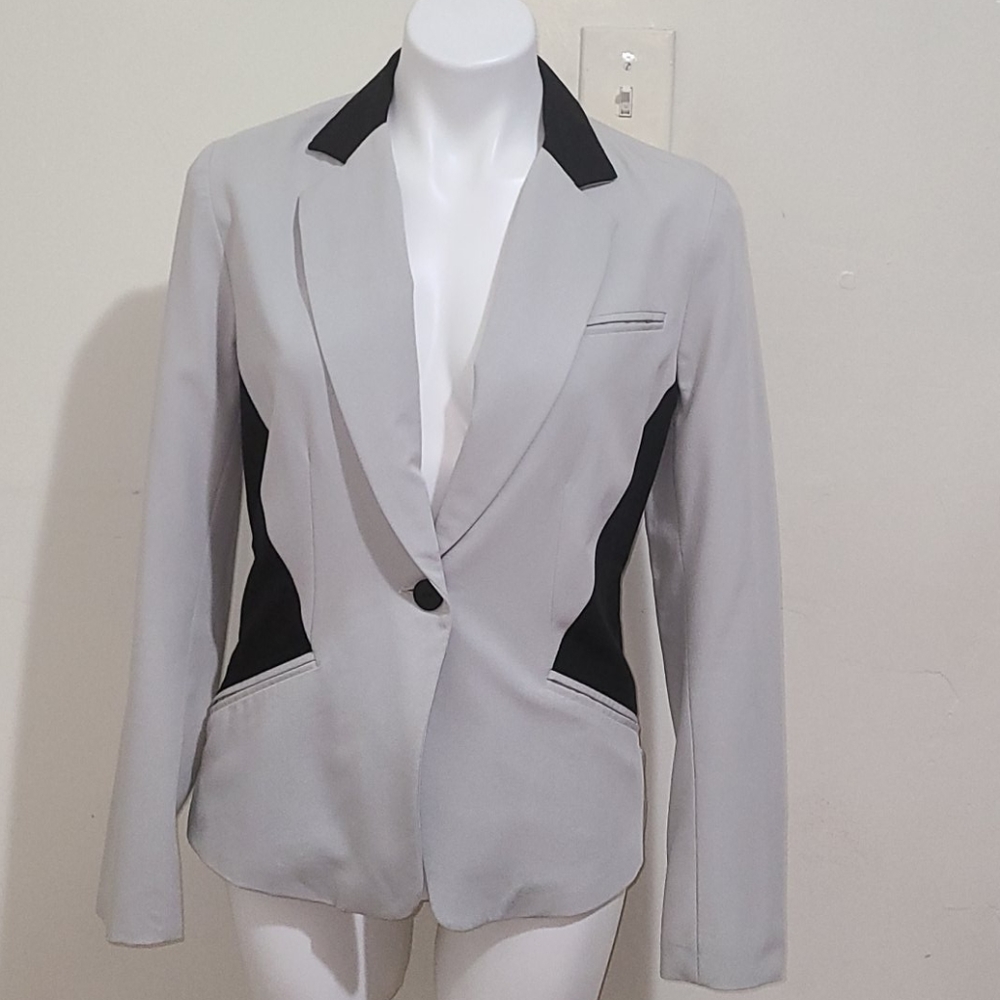 Dorjoni Black and Gray women's blazer size medium
